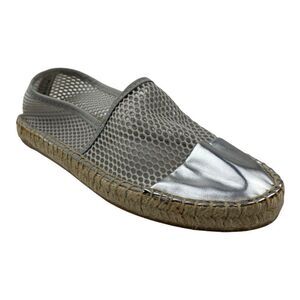Sam Edelman Circus Women's Jute & Mesh Beige & Silver Lena Espadrille Flats US 5